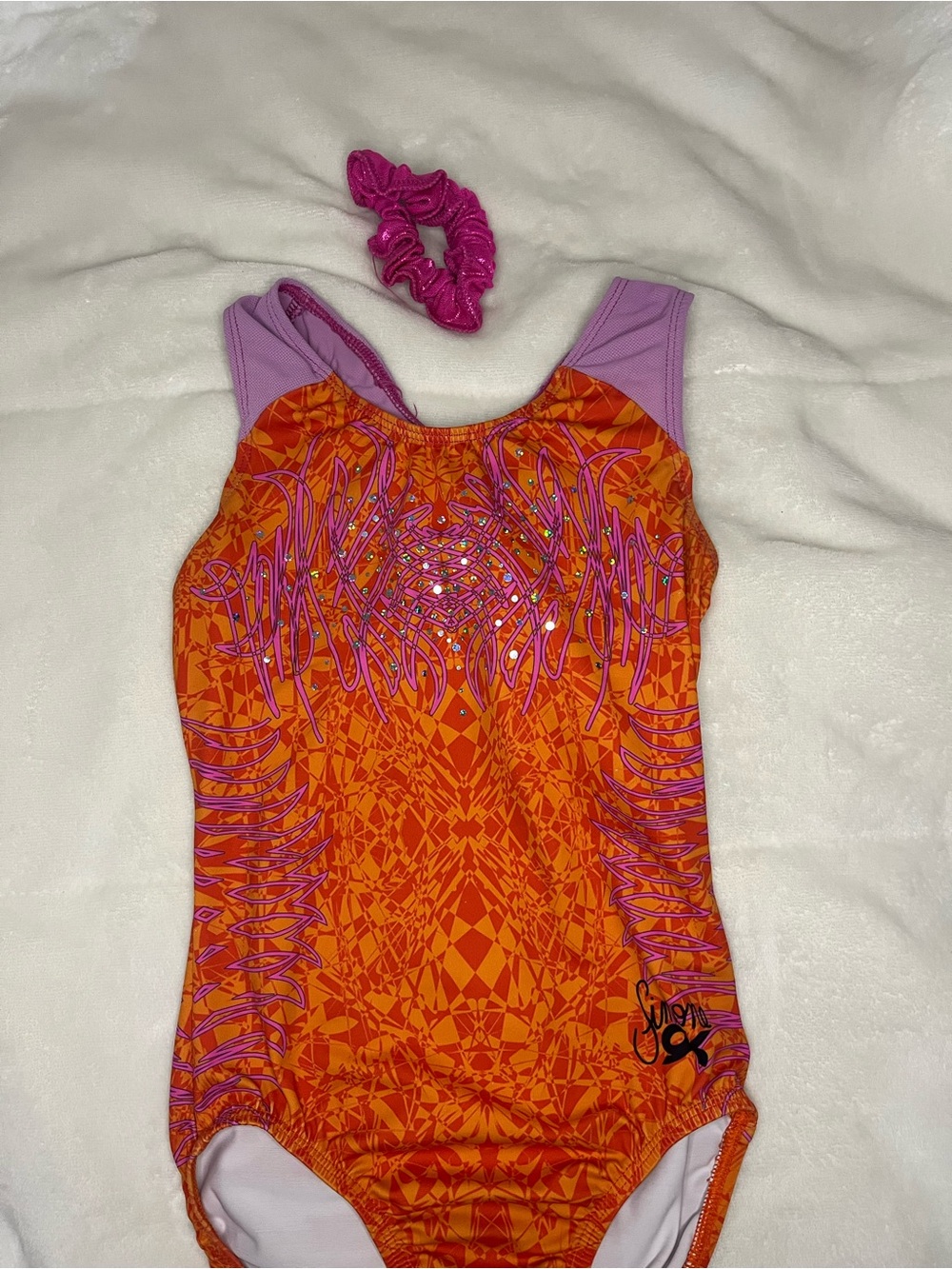 GK Adult XSmall Gymnastics Leotard with Scrunchie